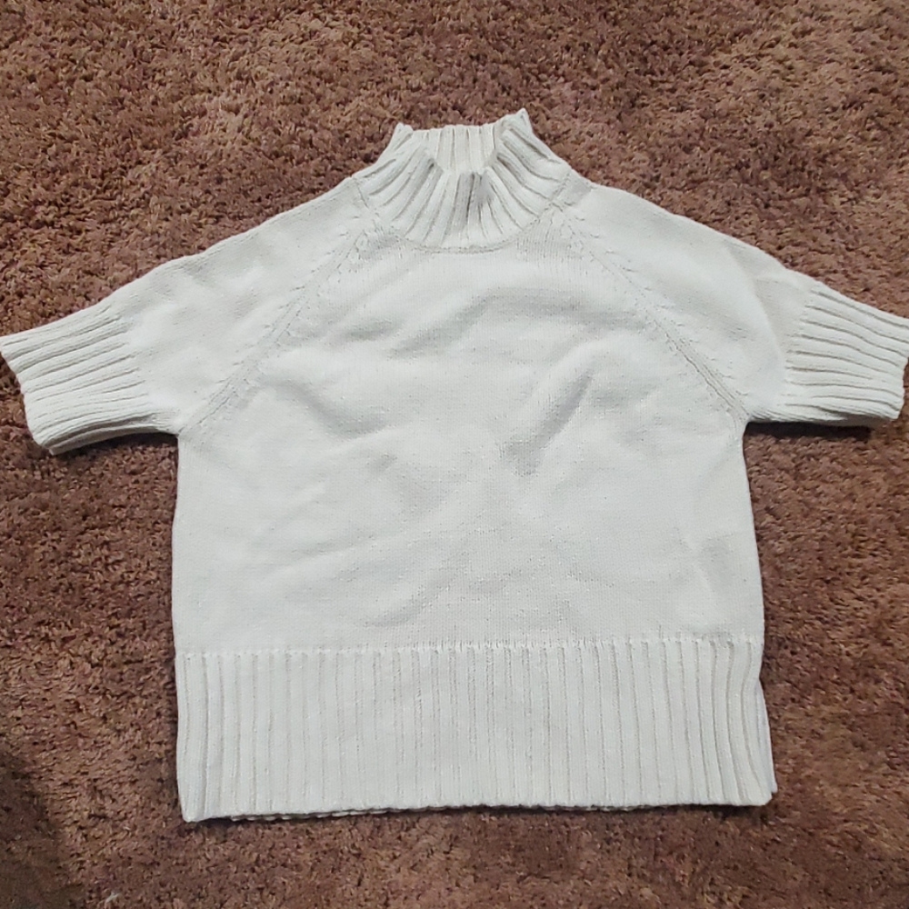 Off white Short sleeve sweater